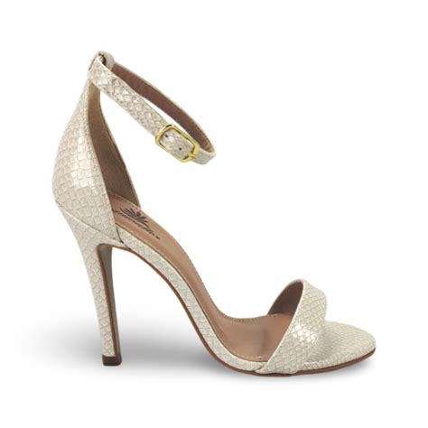 Sandália Feminina Nude Animal Print Cobra Especial 30 31 32 33 Pequenaflor Calcados