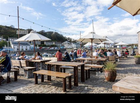Porthleven Pub The Harbour Inn Public House Beer Garden Beside The