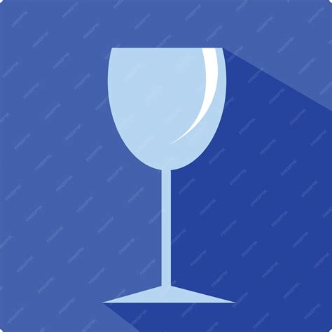Premium Vector | Wine glass blue color vector illustration