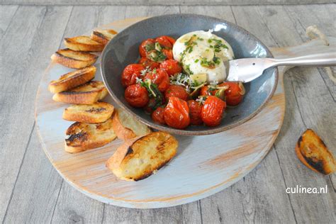 Burrata Met Geroosterde Tomaatjes Copy Culinea Nl