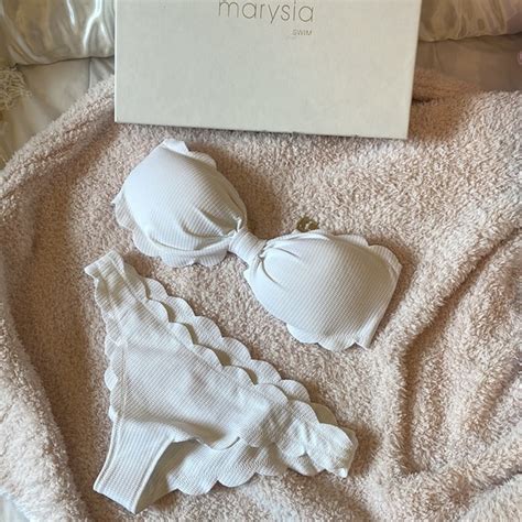 Marysia Swim Swim Marysia Swim Antibes Scalloped Bikini White Poshmark