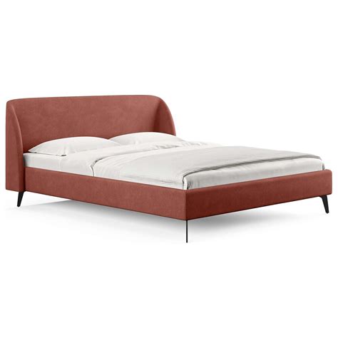 Кровать двуспальная велюр 160х200 см терракотовая Rosa - купить за ...