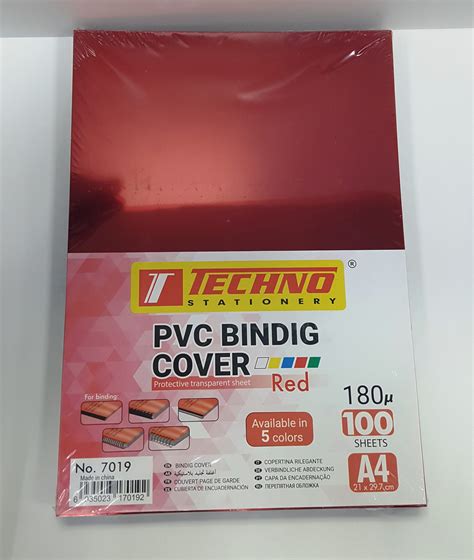 Pvc Binding Sheets A Size Red Microns Pack Of Sheets Arabian