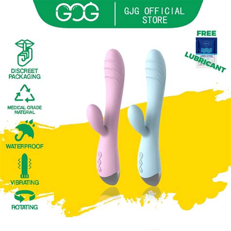 GJG USB Rechargeable Vibrator Dildo Multi Speed Double Vibrator Female Sex Toy Shopee Philippines
