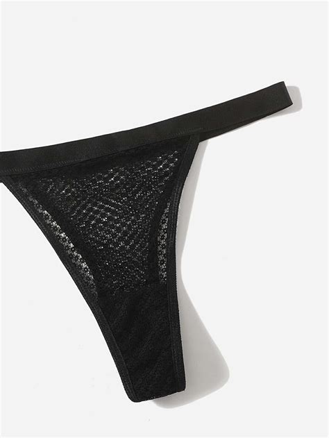 Sheer Mesh Triangle Lingerie Set SHEIN USA