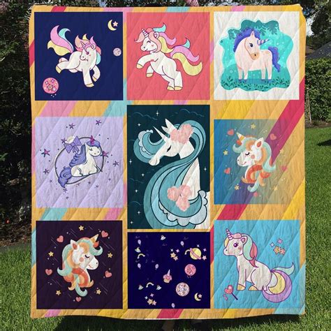 Cute Unicorn Quilt Quilt Dreamrooma