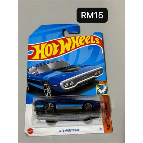 Hot Wheels Plymouth Gtx Blue Shopee Malaysia