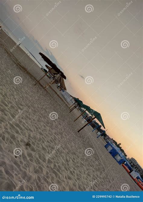 Zatoka, Odessa, Ukraine - September 4, 2021: Black Sea Beach after