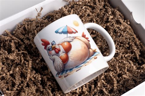 Watercolor Cute Chicken In Bikini Clipart Summer Beach Chicken Illustration Funny Chicken PNG