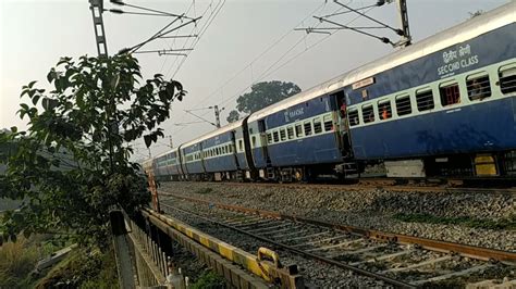 Train Crossing At Railway Phatak At Rambhadrpur Youtube