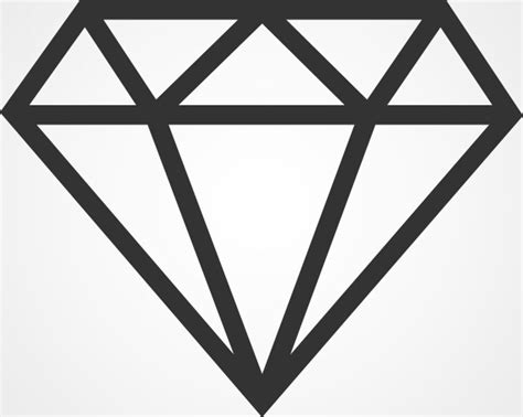 Diamond Line Icon Outline Sign Linear Style Vector Image