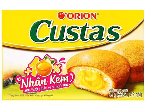 Bánh kem trứng Custas hộp 47g (2 cái)