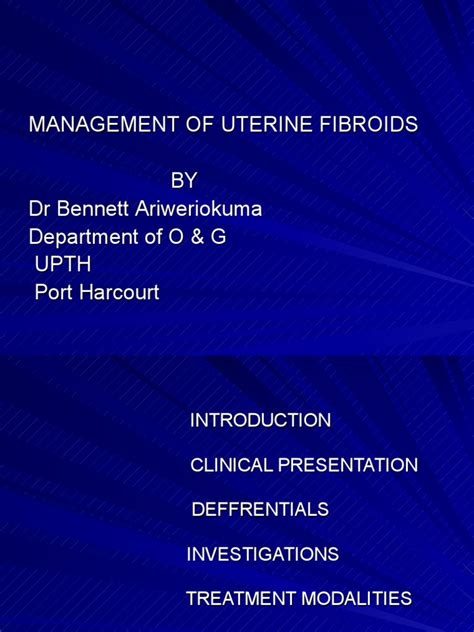 Management Of Uterine Fibroid 2 Pdf Sexual Anatomy Human Reproduction