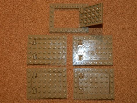 Lego Trap Door Gate 6x8 4x6 Dark Tan Pack Of 5 Hinges Castle Dungeon