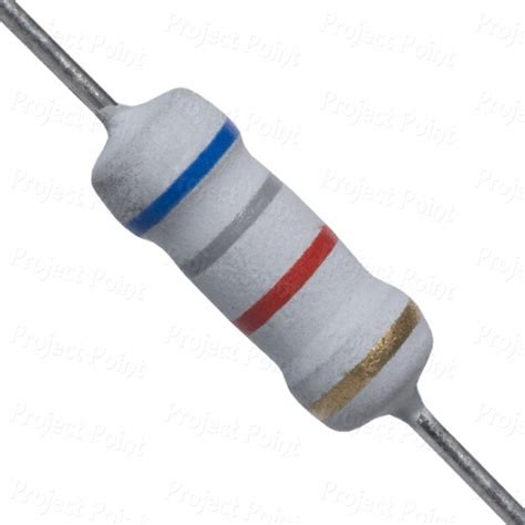 6 8K Ohm 1W Flameproof Metal Oxide Resistor 6K8 1W MOF 1W RSF 1W