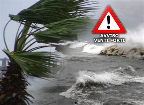 Avviso Meteo VENTI Fortissimi In Arrivo Attese Raffiche Fino A 90 Km