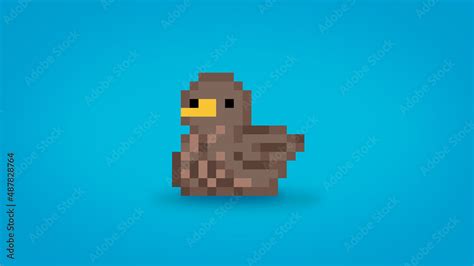 Female Mallard Duck Background High Res Wallpaper Stock Illustration