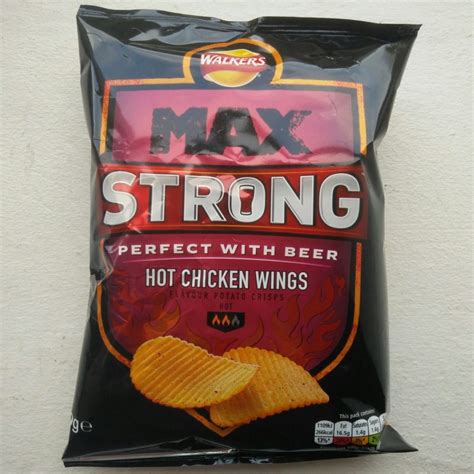 Walkers Max Strong Hot Chicken Wings Flavour Potato Crisps Hot Sauce Review