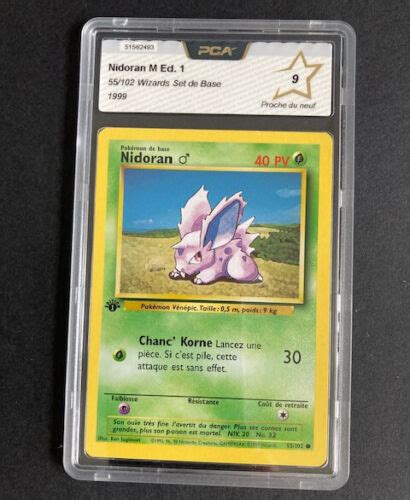 Carte Pokemon Nidoran 55 102 Wizzard Set de Base 1ère édition PCA 9 eBay