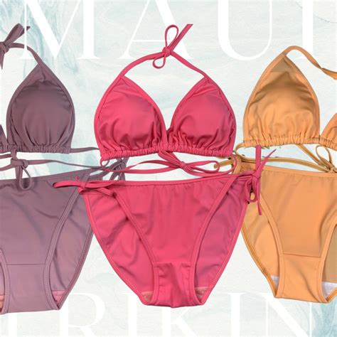 Jual Pusat Pembelian Beachbosses Maui Trikini Bikini Set Baju Renang Bikini Polos Bikini Motif
