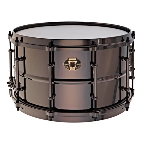 DISC Ludwig 14 X 8 Black Magic Beaded Brass Snare Drum At Gear4music