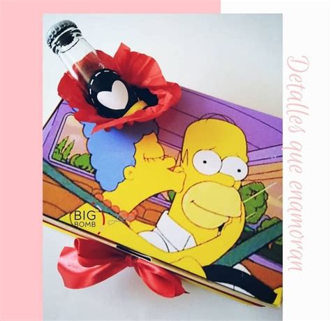 A Book With The Simpsons Character On It And A Red Flower In Front Of It