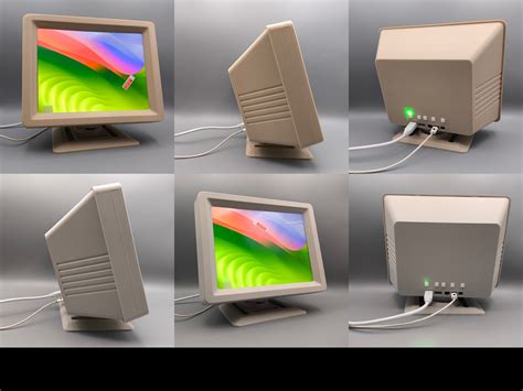 CRT Retro-style Monitor, 2048x1536 Display, Apple, Amiga, IBM
