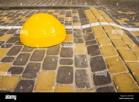 concrete hemispheres prohibiting parking barrier  drive