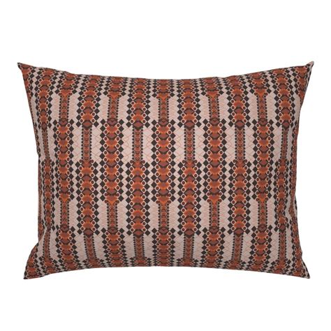 Brown Geometric Pattern On Campine By Ringele Roostery Home Decor