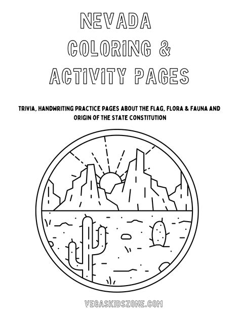 Nevada Coloring Book with History - VKZ Education Packet - Vegas Kids Zone