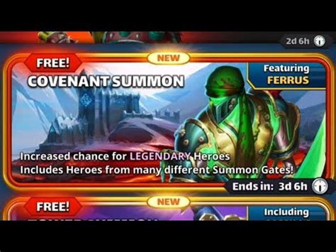 Covenant Summon Heroes Empires And Puzzles YouTube