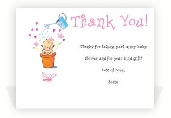 Baby Shower Thank You Notes Sample Thank You Notes