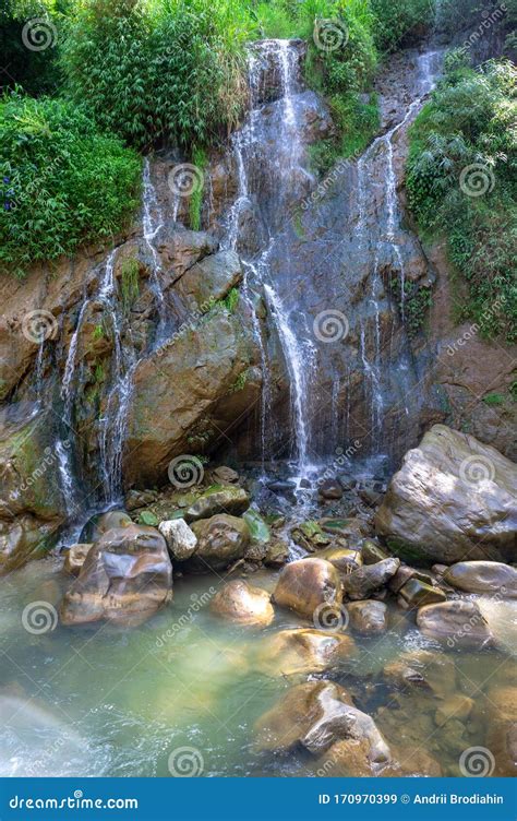 Silver Waterfall at Cat Cat Village in Sapa Sapa Vietnam Indochina Asia. Waterfall Landscape ...