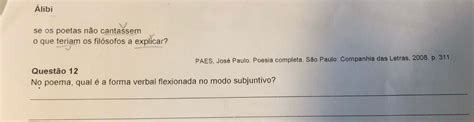 Ol Boa Tarde Vc Poderia Me Ajudar Essa Quest O Pfvr Explica