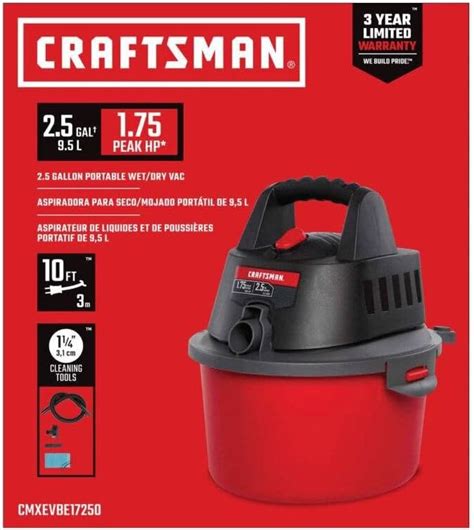 Craftsman Cmxevbe Gallon Peak Hp Wet Dry Vac Portable