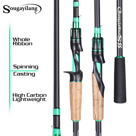 Sougayilang Spinning Casting Fishing Rod 1 8 2 1m Rod 4 Sections Carbon