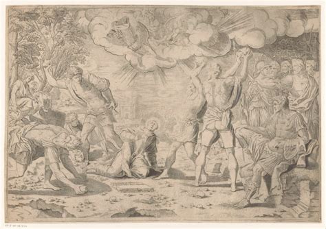 Stoning Of Saint Stephen By Anonymous Buy Fine Art Print