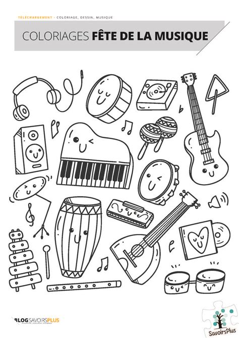 Épinglé par azi coi li sur Coloring Pages Fête de la musique