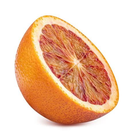 Sicilian Bloody Orange Isolated On White Background Stock Image Image