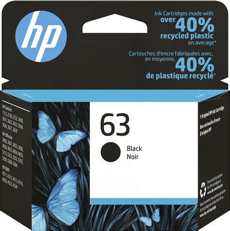 HP 63 Standard Capacity Ink Cartridge Black F6U62AN 140 Best Buy