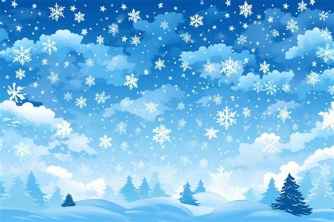 Winter Sky Transformed Into Canvas Premium Ai Generated Vector