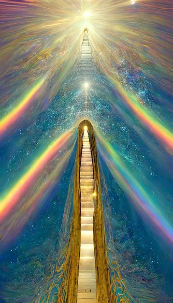 Premium Ai Image A Stairway Leading To The Sky With The Words