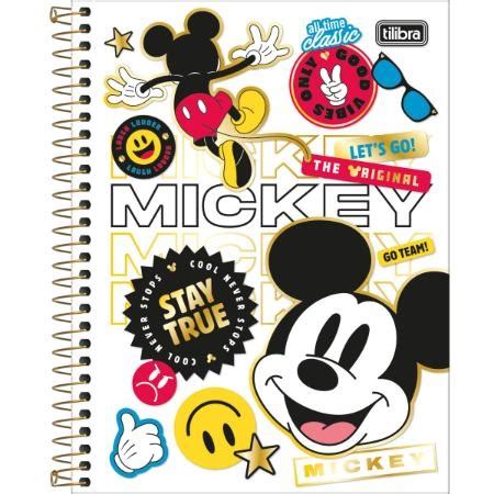 Caderno 10 Matérias Colegial Mickey 160Fls Tilibra 290998 Papelaria