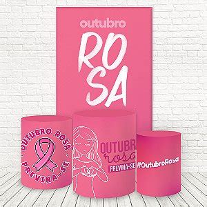 Painel Retangular e Capas Tecido Outubro Rosa WKPC 1918 Wear Sublimações