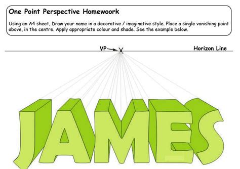 Perspective Name Design 3rd One Point Perspective Point Perspective
