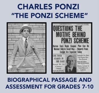 Charles Ponzi and the "Ponzi Scheme" by Mark Aaron | TPT