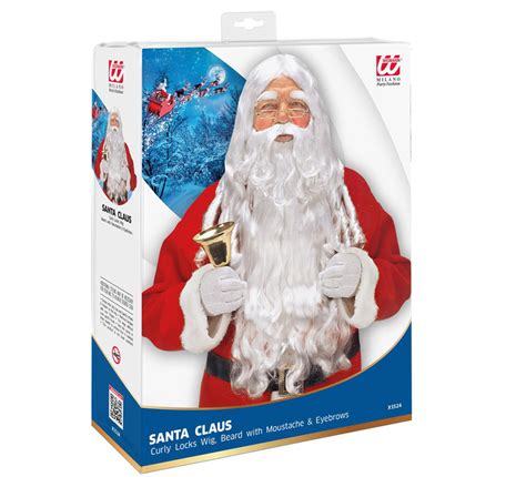 Kit Babbo Natale Parrucca Barba Baffi E Sopracciglia