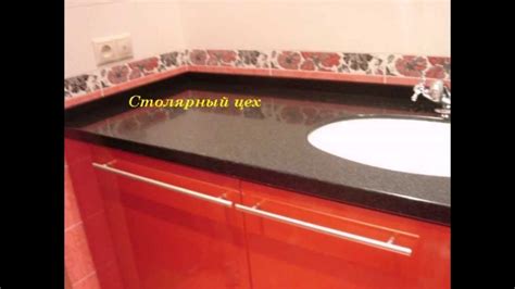 Тумба в ванную комнату столешница искусственный камень и литой ...