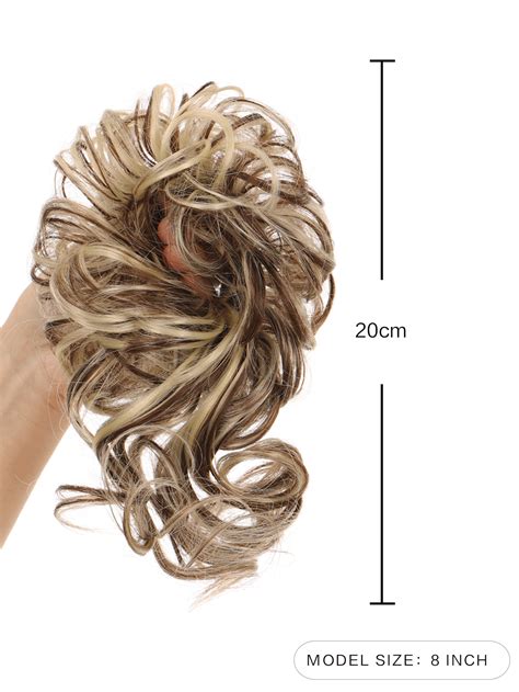 1pc Synthetic Fiber Lazy Bun Hair Ring, Messy Curly Hair Extension With