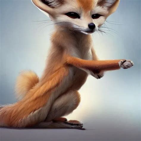 Fennec Fox Animal Doing Karate Moves Fantasy Stable Diffusion